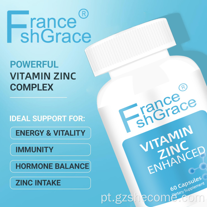 Shecome Vitamina Zinco Cápsulas Melhoradas Suporte Imunológico